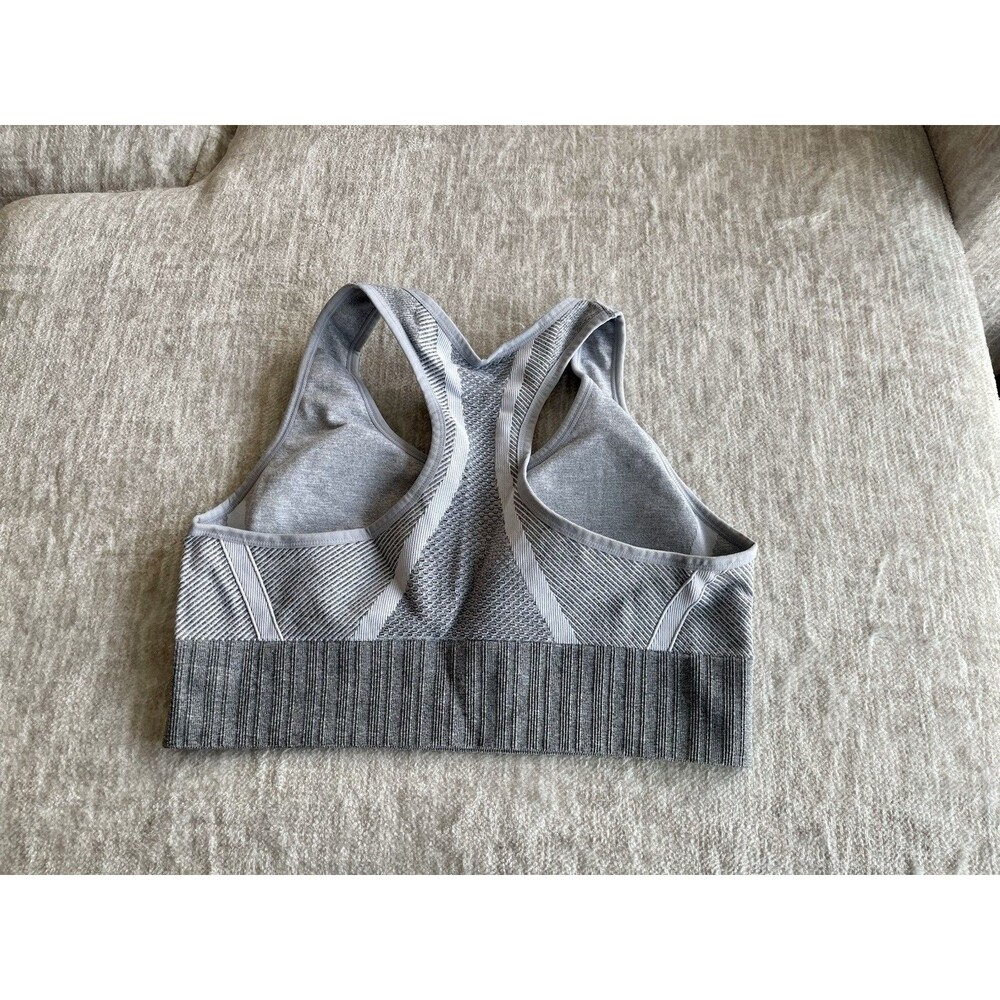 Avia Grey Racerback Padded Sports Bra Size Large - Picture 2 of 2